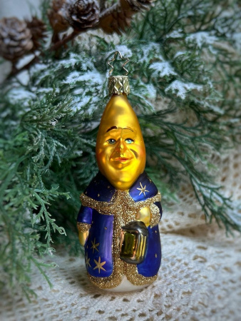 Inge Glas Стеклянная елочная игрушка Отец - Месяц, размеры - 12 см