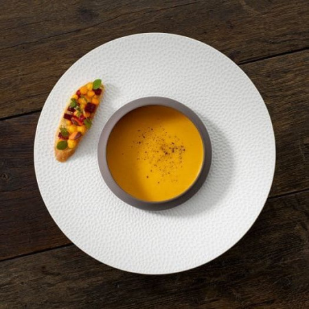 Degrenne Collection L Fragment Фарфоровая тарелка для супа или пасты, диаметр - 30 см, цвет - белый