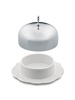 Alessi Dressed Масленка, размеры: 12х12х7,6h см, цвет - белый, полированная сталь