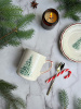 Gien Filet Noel Кружка, объем - 255 мл, цвет - белый, зеленый, красный