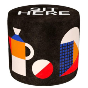 Qeeboo Sit Here Пуф, размеры: 50x50x45 см, цвет - черный