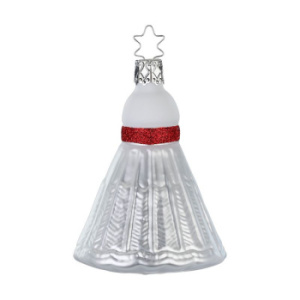 Inge Glas Стеклянная елочная игрушка Волан для бадминтона, размер - 9 см