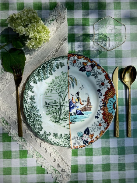 Seletti Hybrid Тарелка для основного блюда Ipazia, диаметр - 27,5 см, белый, зеленый, оранжевый