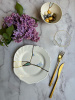 Seletti Kintsugi Десертная тарелка, диаметр - 21 см, цвет - белый, голубой, синий, золотой