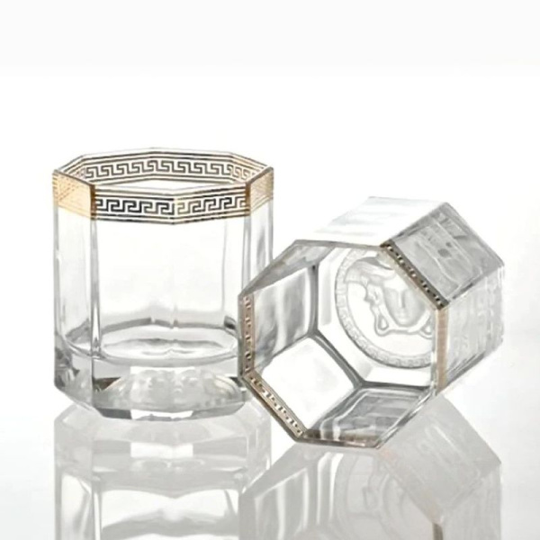 Rosenthal Versace Medusa Crystal Набор из 2-х хрустальных бокалов для виски c золотым декором (24 К)