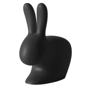 Qeeboo Rabbit Стул Заяц, размеры: 68,8x39,5x80h см, цвет - черный матовый