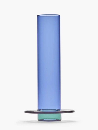 Serax Glass Towers MIX Маленькая стеклянная ваза, размеры: 10,5х4,9х22,5h см, цвет - синий