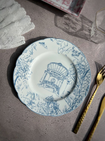 Bernardaud Tout Paris Десертная тарелка, диаметр - 21 см, цвет - белый, синий