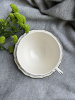Gien Filet Manganese Monogramme Чайная пара с буквой М, объем - 450 мл, цвет - белый, черный