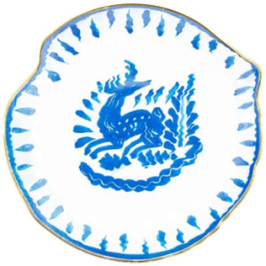 Seletti Classics on Acid Десертная тарелка Deer, размеры: 21х20,2х2,4 см, цвет - белый, синий