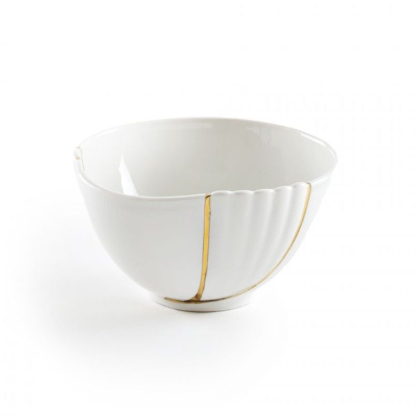 Seletti Kintsugi Пиала, 11,5 см, белый/зеленый