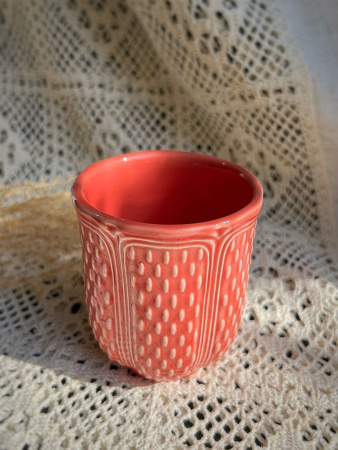 Gien Pont aux Choux Стаканчик для чая или кофе, объем - 270 мл, цвет - коралловый (Corail)