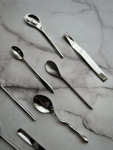 Alessi Il Caffe Набор из 8 кофейных ложек, нержавеющая сталь с зеркальной полировкой