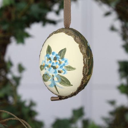 Peter Priess Пасхальное куриное яйцо с гладкой росписью 