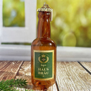 Inge Glas Magic Стеклянная елочная игрушка Бутылка пива, размер - 13 см