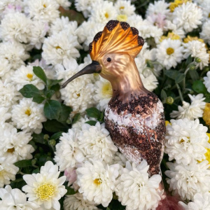 Inge Glas Стеклянная елочная игрушка Удод, размер - 11 см