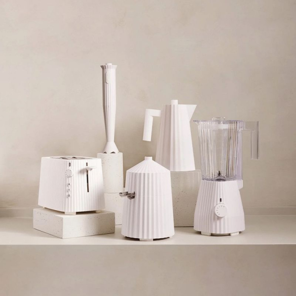 Alessi Plisse Электрический чайник, объем - 1,7 л, цвет - белый матовый
