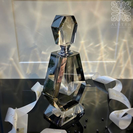 Abhika Хрустальная бутыль для парфюма, 8х5х18 см, серый