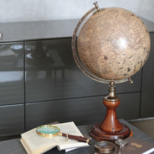 AM Глобус на подставке, 34x34х61 см, коричневый