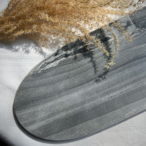 Pomax Marmar Овальная подставка, размеры: 40х15 см, цвет - серый