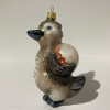Mysteria Стеклянная елочная игрушка Гадкий утенок, ширина - 6 см, высота - 10 см