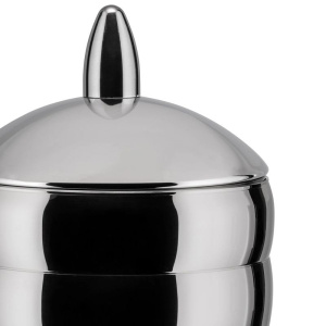 Alessi Kalisto 2 Металлическая емкость для хранения сыпучих продуктов, размеры: 11х11х21h см, сталь