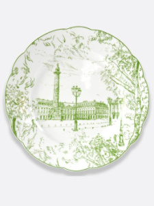 Bernardaud Tout Paris Обеденная тарелка, диаметр - 26 см, цвет - белый, зеленый