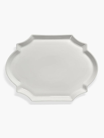 Serax Les Objets Mouleversants Фарфоровый поднос, размеры: 36,6х26,5х2,8h см, цвет - белый