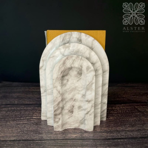 Goodwill Набор из 2-х держателей для книг, 20,5 см, белый/серый