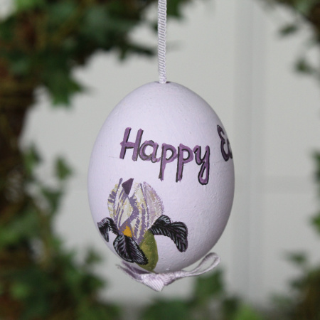 Peter Priess Пасхальное куриное яйцо с гладкой росписью 