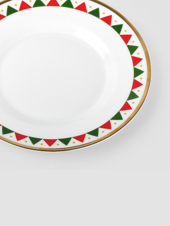 Farforite Зимняя ярмарка Фарфоровая чайная пара Зеленая ярмарка, объем - 250 мл