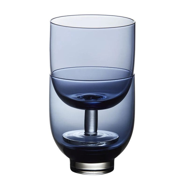 Degrenne Empileo Бокал для вина или воды на ножке, объем - 260 мл, цвет - синий прозрачный