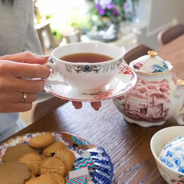 Seletti Hybrid Фарфоровая чайная пара Zora, 10,5х10,7х5,7 см, цвет - белый