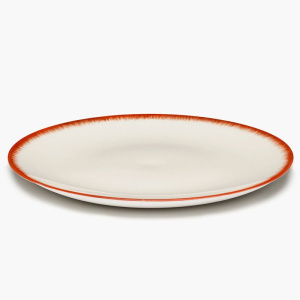 Serax De Набор из 2 фарфоровых тарелок, диаметр - 28 см, цвет - белый, красный