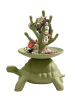 Qeeboo Turtle Керамическая подставка для украшений, размеры: 29x26x22 см, цвет - оливковый матовый