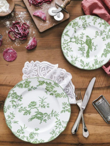 Bernardaud Albertine Обеденная тарелка, диаметр - 26 см, цвет - белый, зеленый