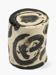 Serax Black Sophia Pawn Керамический столик, размеры: 27х27х34h см, цвет - черно-белый