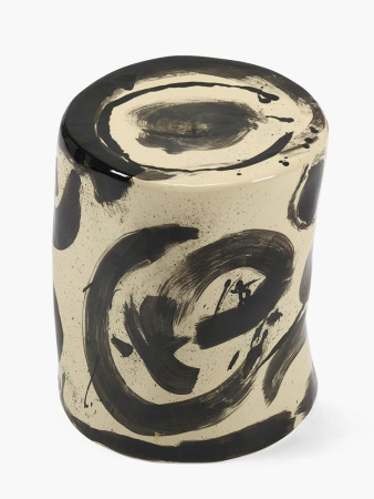 Serax Black Sophia Pawn Керамический столик, размеры: 27х27х34h см, цвет - черно-белый