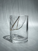 Seletti Kintsugi Стеклянный стакан, размеры: 7,6х7,6х10,5 см, цвет - прозрачный, золотой