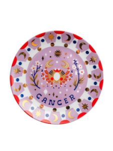 Bitossi Home L’Astrologia Тарелка для канапе или хлеба с декором Cancer (Рак), диаметр - 16,5 см