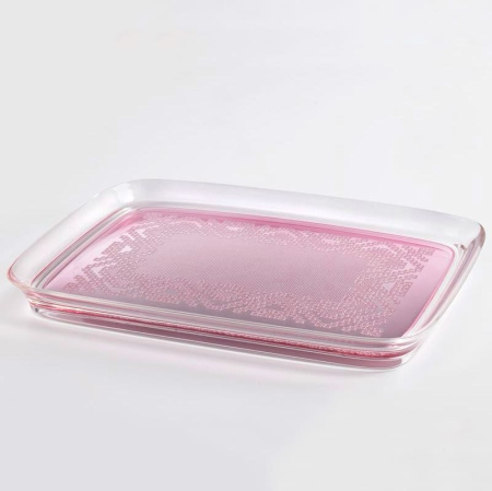 Kartell Teatime Поднос из переработанного полиметилметакрилата, 43,5х33х4,1h см, розовый