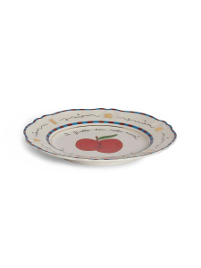 Bitossi Home Passion Fruit Тарелка для канапе или хлеба с декором Mela (Яблоко), диаметр - 16,5 см