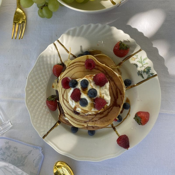 Seletti Kintsugi Тарелка для основного блюда, диаметр - 27.5 см, цвет - белый, голубой, золотой