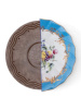 Seletti Hybrid Фарфоровая чайная пара Kerma, 10,5х10,8х5,7 см, цвет - белый, коричневый, синий