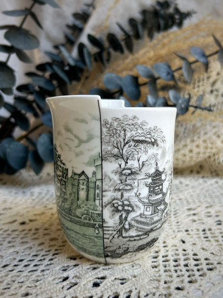 Seletti Hybrid Фарфоровая кружка Fedora с замками, размеры: 8,5х8,5х10 см, белый