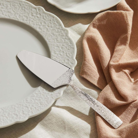 Alessi Dressed Лопатка для торта с рельефным узором на задней поверхности ручки, нержавеющая сталь