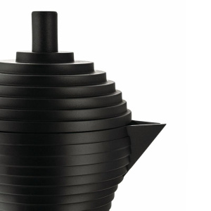Alessi Pulcina Гейзерная кофеварка на 3 чашки эспрессо, объем - 150 мл, цвет - черный матовый
