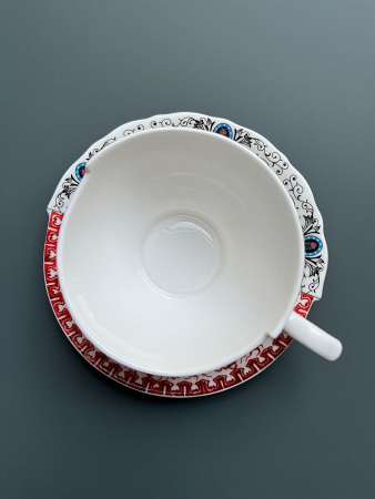 Seletti Hybrid Фарфоровая чайная пара Zora, 10,5х10,7х5,7 см, цвет - белый, красный, черный