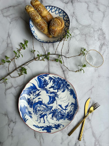 Seletti Classics on Acid Тарелка для основного блюда Blue Chinoiserie, диаметр - 28 см, белый, синий