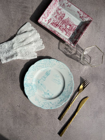 Bernardaud Tout Paris Десертная тарелка, диаметр - 21 см, цвет - белый, голубой